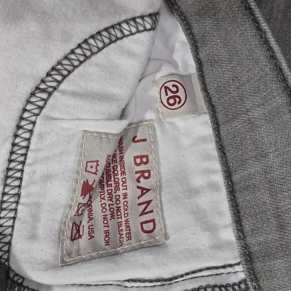 J Brand Grey Mid Rise Stretch Close Cut Rail Starr Modern Skinny Jeans Size 26 - Picture 3 of 8